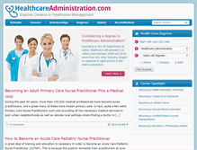 Tablet Screenshot of healthcareadministration.com